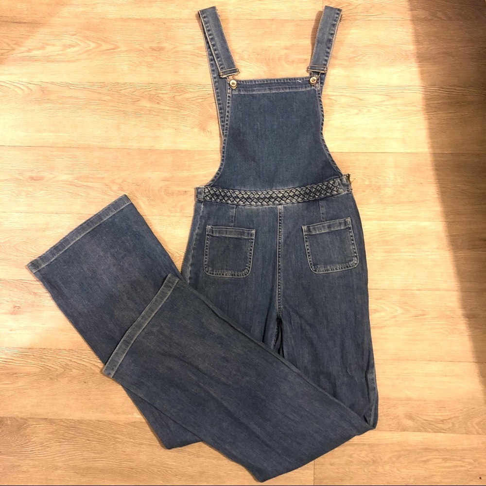 Zara denim bell bottom jumpsuit